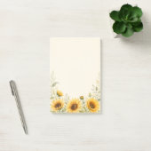 Post-it® Jardin de Tournesols Dorés Aquarelle (Bureau)