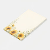 Post-it® Jardin de Tournesols Dorés Aquarelle (Incliné)