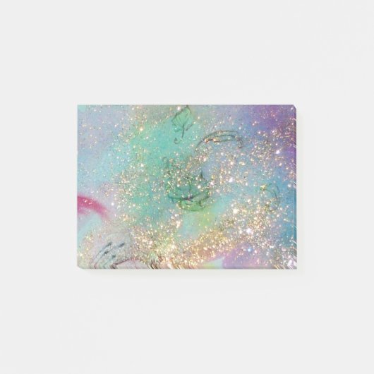 POST-IT® JARDIN DES OMBRES PERDUES PARKLES D'OR BLEU (Devant)