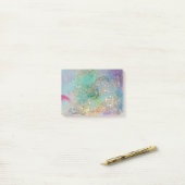 POST-IT® JARDIN DES OMBRES PERDUES PARKLES D'OR BLEU (Sur un bureau)