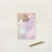 Post-it® Jardin des papillons Pastel (Sur un bureau)