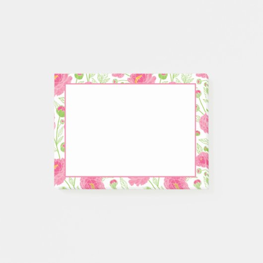 Post-it® Jardin des pivoines roses (Devant)
