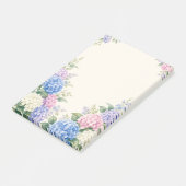 Post-it® Jardin d'hortensias à l'aquarelle (Incliné)