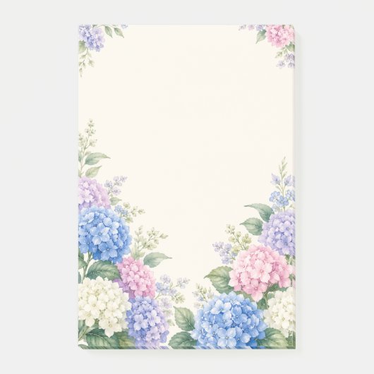 Post-it® Jardin d'hortensias à l'aquarelle (Devant)