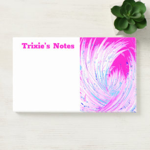 Post-it® Jardin enchanté rose et blanc Abstrait