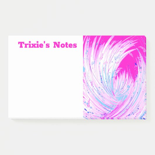 Post-it® Jardin enchanté rose et blanc Abstrait (Devant)