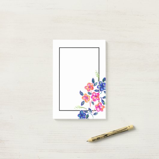 Post-it® Jardin fleuri (Sur un bureau)