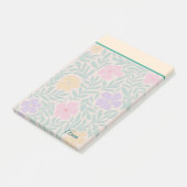 Post-it® Jardin fleuri moderne personnalisé Vert rose (Incliné)