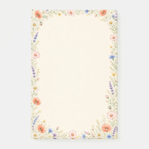 Post-it® Jardin floral de fleurs sauvages aquarelle