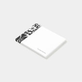 Post-it® Jardin floral noir et blanc Motif graphique (Incliné)