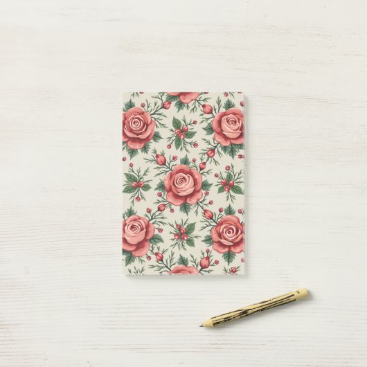 Post-it® Jardin rose (Sur un bureau)