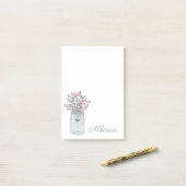 Post-it® Jardin secret Mason Jar Personnalisé (Sur un bureau)