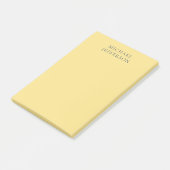 Post-it® Jasmine & Slate Grey Minimalist Plain Modern Name (Incliné)