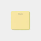 Post-it® Jasmine & Slate Grey Minimalist Plain Modern Name (Devant)