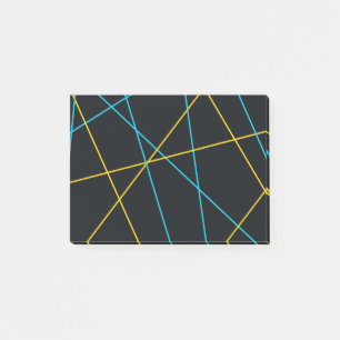Post-it® Jaune, Bleu, cool, tendance, urbain, lignes modern