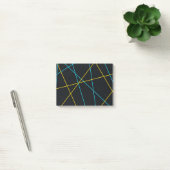 Post-it® Jaune, Bleu, cool, tendance, urbain, lignes modern (Bureau)