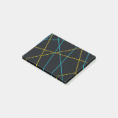 Post-it® Jaune, Bleu, cool, tendance, urbain, lignes modern (Incliné)