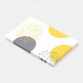 Post-it® Jaune, cool, moderne, art géométrique tendance (Incliné)