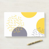 Post-it® Jaune, cool, moderne, art géométrique tendance (Sur un bureau)