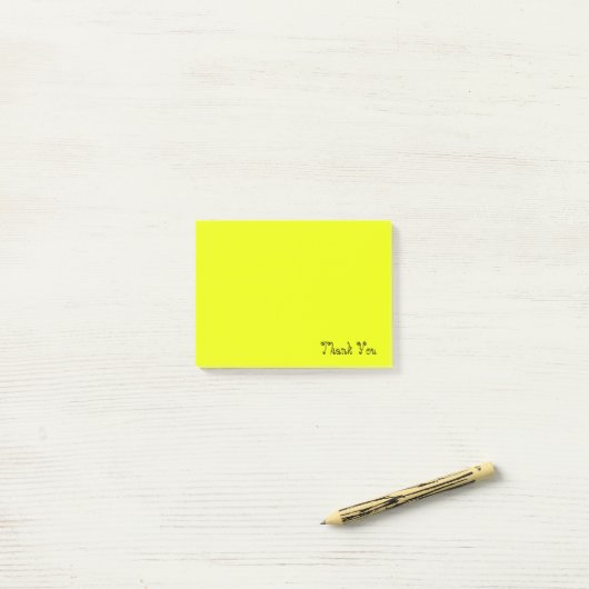 Post-it® Jaune du Merci | (Sur un bureau)