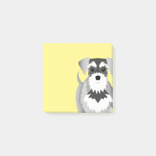 Post-it® Jaune lumineux mignon de Schnauzer miniature