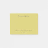 Post-it® Jaune Minimaliste Chaud Douce (Devant)