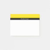 Post-it® Jaune, Noir Nom du ruban Monogramme (Devant)