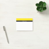 Post-it® Jaune, Noir Nom du ruban Monogramme (Bureau)