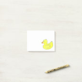 Post-it® Jaune Rubber Canard Baignoire Toilette Ducky Ducki (Sur un bureau)