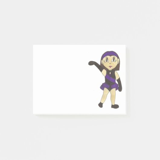 Post-it® Jazz Dance Enseignante Danseuse Fille Considérant (Devant)