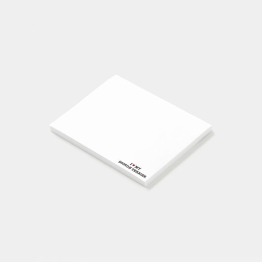 Post-it® J'Coeur Mes Notes Post-it de Boston Terrier (Incliné)