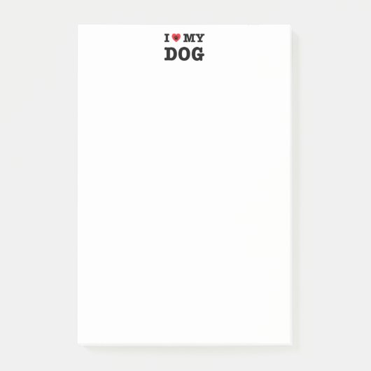 Post-it® Je Coeur mon chien (Devant)