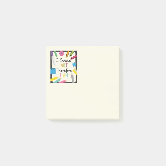 Post-it® Je crée un message d'art avec de la papeterie colo (Devant)