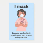 Post-it® Je masque parce que nous devrions tous... (Devant)