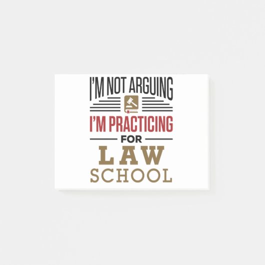 Post-it® Je n'affirme pas que je fais des études de droit (Devant)