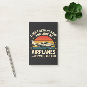 Post-it® Je ne m'arrête pas toujours pour regarder les avio