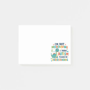 Post-it® Je ne me comporte pas mal, j'ai de l'autisme