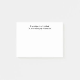 Post-it® Je ne procrastine pas, Drôle, Amusant, Personnalis