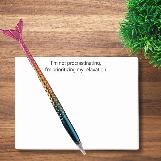 Post-it® Je ne procrastine pas, Drôle, Amusant, Personnalis
