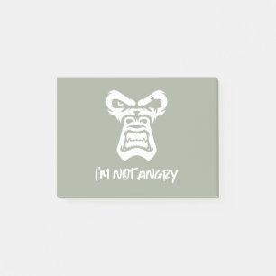 Post-it® Je ne suis pas en colère, le singe