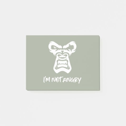 Post-it® Je ne suis pas en colère, le singe (Devant)