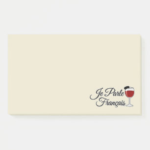 Post-it® Je Parle Francais je parle le béret en verre de
