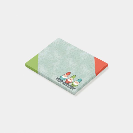 Post-it® Je Passe Avec Mes Gnomies (Incliné)