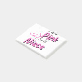 Post-it® Je Porte Du Rose Pour Ma Nièce (Incliné)