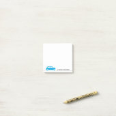 Post-it® Je préfère être motorisé - Mini Cooper - Bleu clai (Sur un bureau)