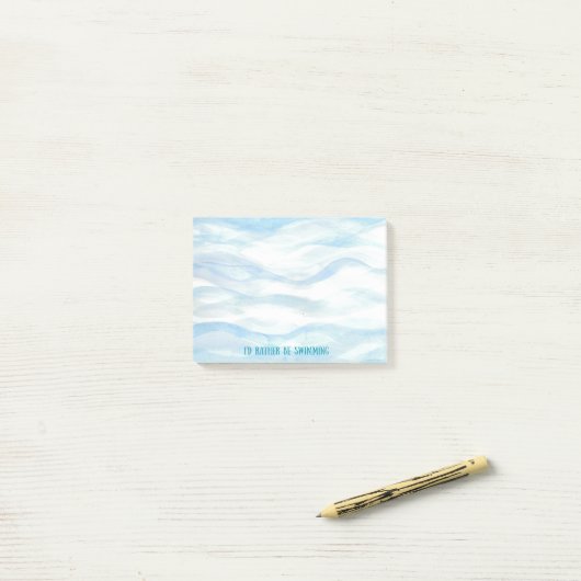 Post-it® "Je préfère nager" note collante (Sur un bureau)