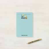 Post-it® Je préférerais être Up North Aqua (Sur un bureau)