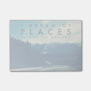 Post-it® Je Rêve D'Endroits Au-Delà De L'Horizon