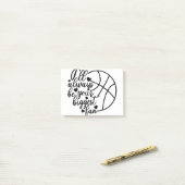 Post-it® Je serai toujours ton plus grand fan de basket (Sur un bureau)
