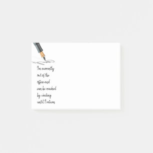 Post-it® Je suis actuellement hors du bureau  